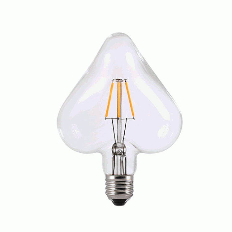 strelen Analytisch het ergste LED Lamp Decorative Heart Shape E27 6W Dimmable Filament Transparent Glass  with filament – Just Lamps